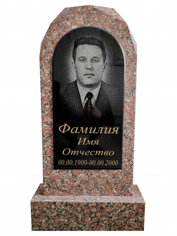 Гранит Южно-Султаевский со вставкой из гранита Карелия - вариант 0
